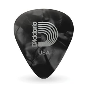 Planet Waves 1CBKP6-100 Black Pearl Heavy Celluloid Standard Guitar Pick (pack of 100)