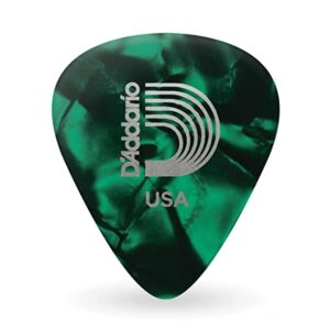 Planet Waves 1CGP4-100 Green Pearl Celluloid Medium Guitar Picks (Pack of 100)