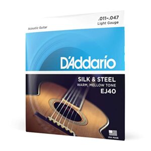 D'Addario EJ40 Silk and Steel 11-47 Folk Guitar Strings
