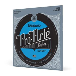 D'Addario EJ46FF ProArte Carbon Classical Guitar Strings, Dynacore Basses, Hard Tension