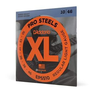 D'Addario EPS510 ProSteels Electric 10-46 Regular Light Guitar Strings