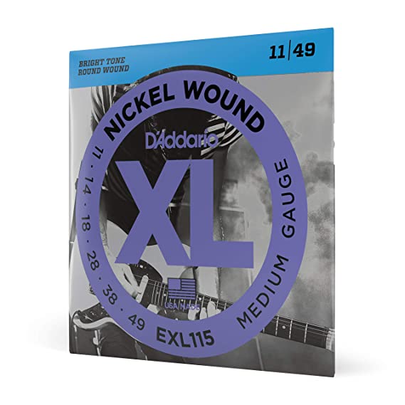 D'Addario EXL115 Nickel Wound 11-49 Medium Electric Guitar Strings