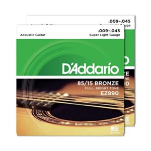 D'Addario EZ890 Bronze Superlight Acoustic Guitar Strings