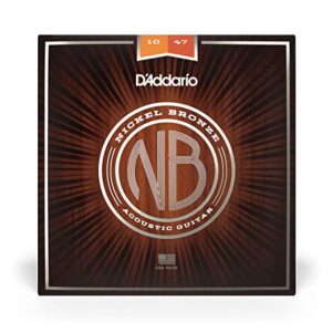 D'Addario NB1047 Nickel Bronze Acoustic Guitar Strings, Extra Light Brand: D'Addario