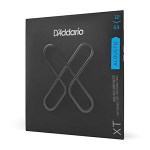 D'Addario XTABR1253 80/20 Bronze Acoustic Guitar Strings, Light, 12-53
