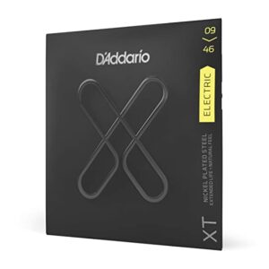 D'Addario XTE0946 Nickel Plated Steel Electric Guitar Strings, Super Light Top/Regular Bottom, 09-46