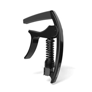 lanet Waves PW-CP-09 NS Tri-Action Guitar Capo (Black), Small Medium Large X-Large 2X-Large
