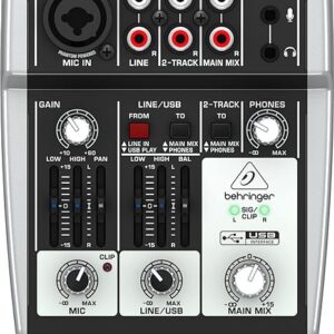 Behringer 302USB Premium 5-Input Mixer with XENYX Mic Preamp and USB/Audio Interface