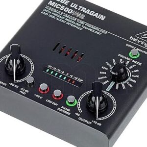Behringer MIC500USB Audiophile Vacuum Tube Preamplifier with Preamp Modeling Technology and USB/Audio Interface