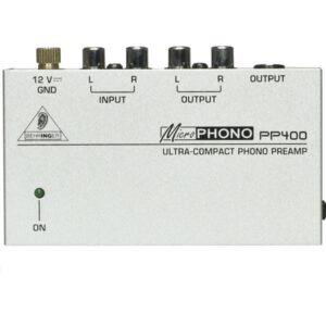 Behringer Microphono PP400 Phono Pre-Amplifier, Silver