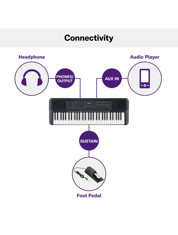 Yamaha PSRE273 Portable Keyboard With 61 Keys Musicville