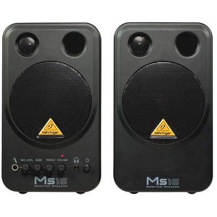 Behringer Ms16 RCA Active Personal Woofer Monitor System, Black ...